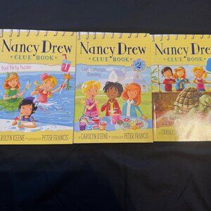 SET OF 3 NANCY DREW CLUE BOOKS, YOUNG READERS 6-9 CHAPTER BOOKS